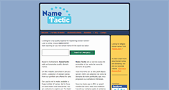 Desktop Screenshot of nametactic.com